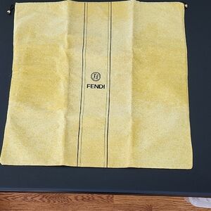 FENDI Vintage Yellow Striped Dust Bag - Large